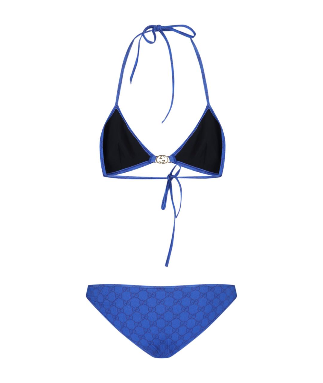 GUCCI Синий полиэстеровый купальник, фото 2