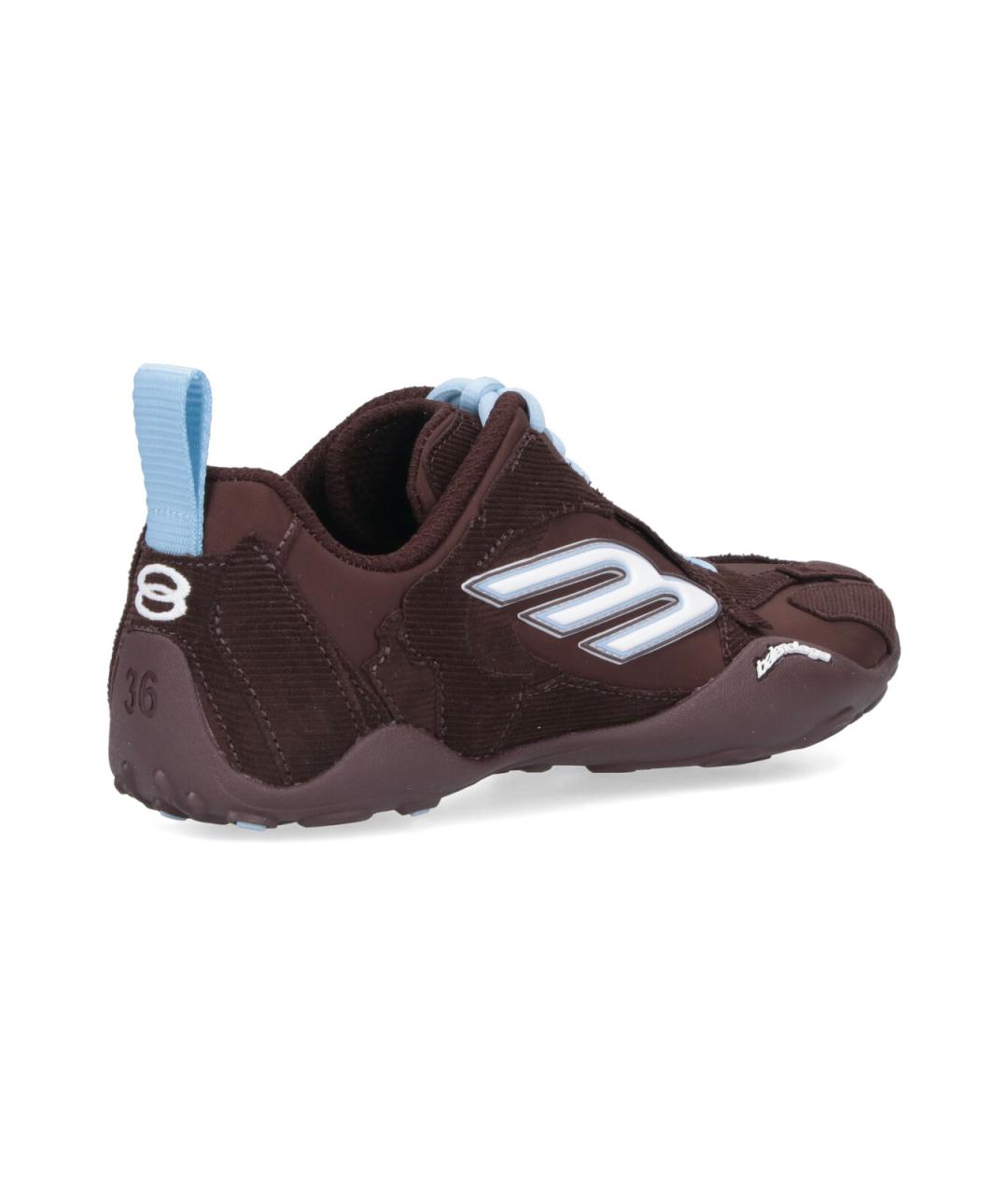 BALENCIAGA Коричневые замшевые кроссовки, фото 4