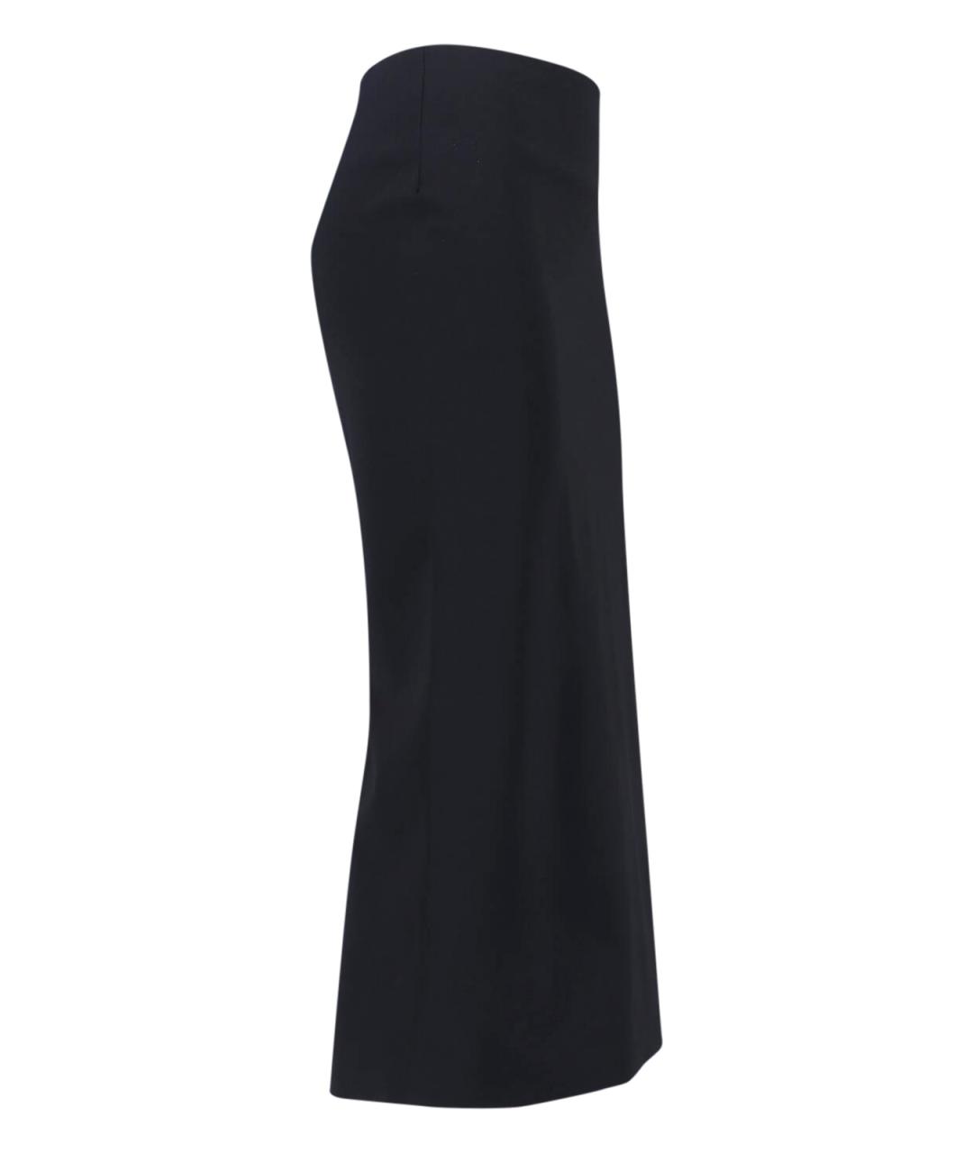 JIL SANDER Черная вискозная юбка миди, фото 3