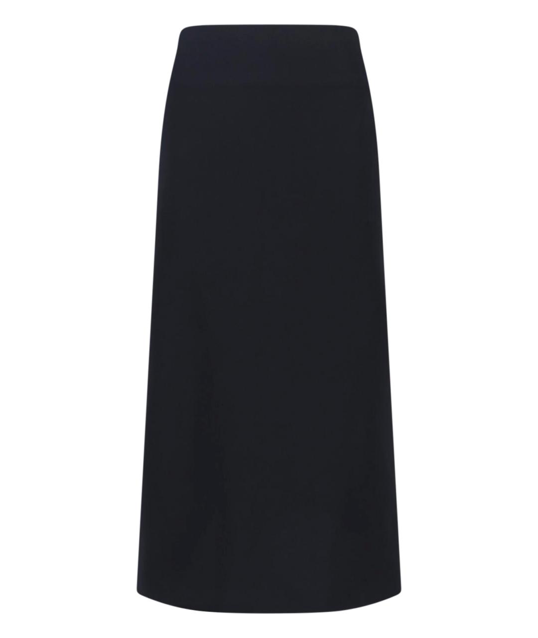JIL SANDER Черная вискозная юбка миди, фото 1