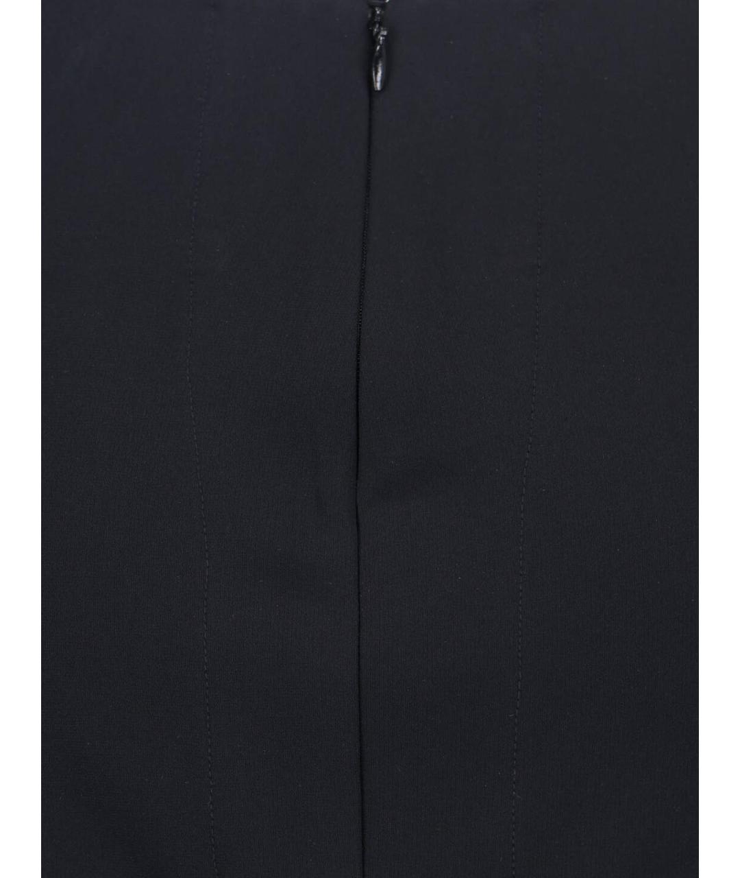 JIL SANDER Черная вискозная юбка миди, фото 4