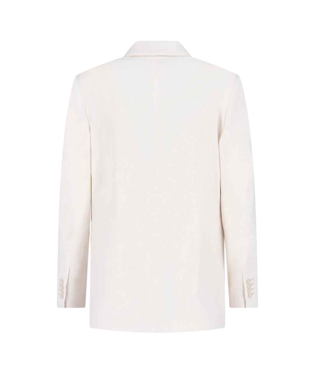 LARDINI Белый льняной жакет/пиджак, фото 2