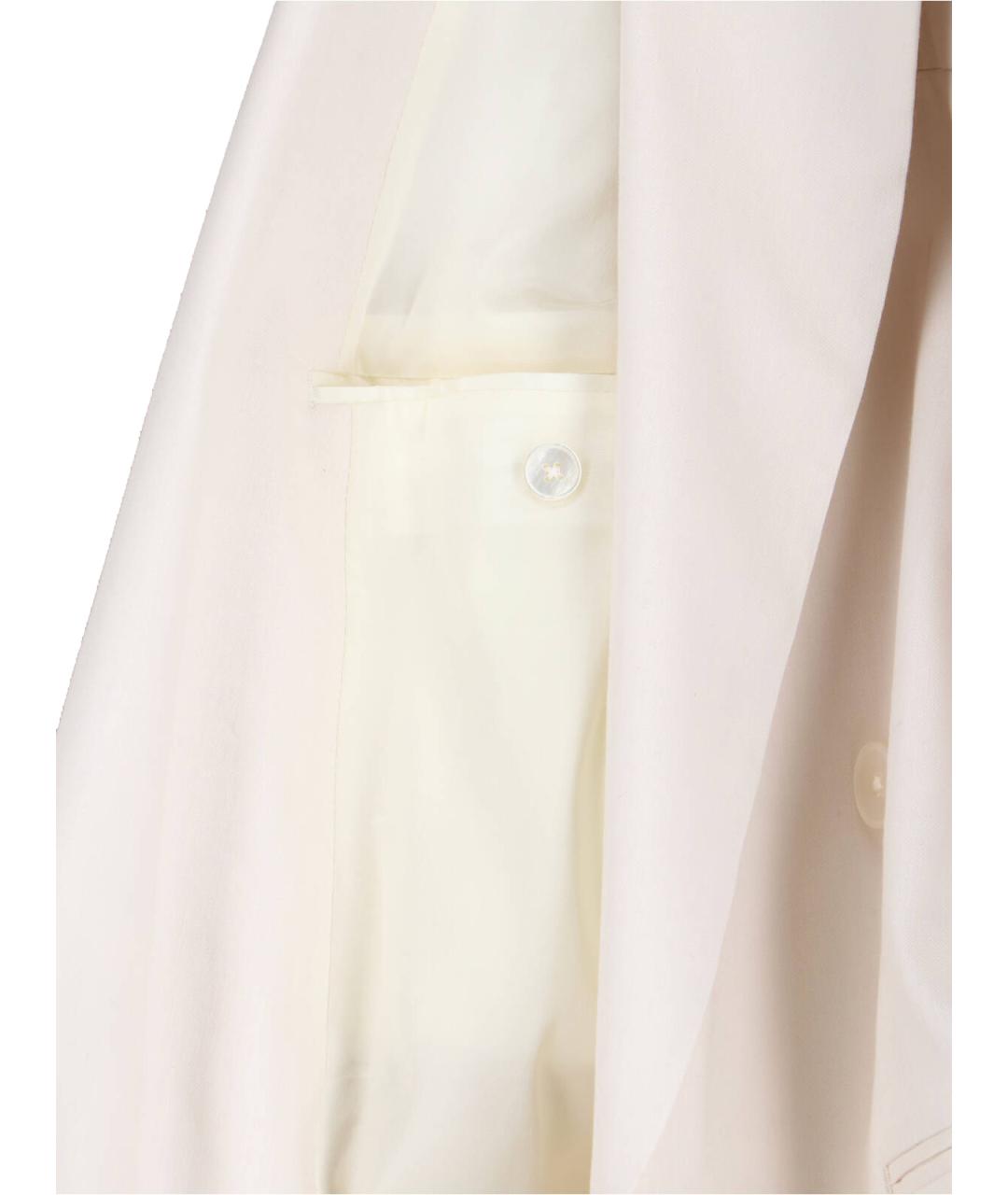 LARDINI Белый льняной жакет/пиджак, фото 5