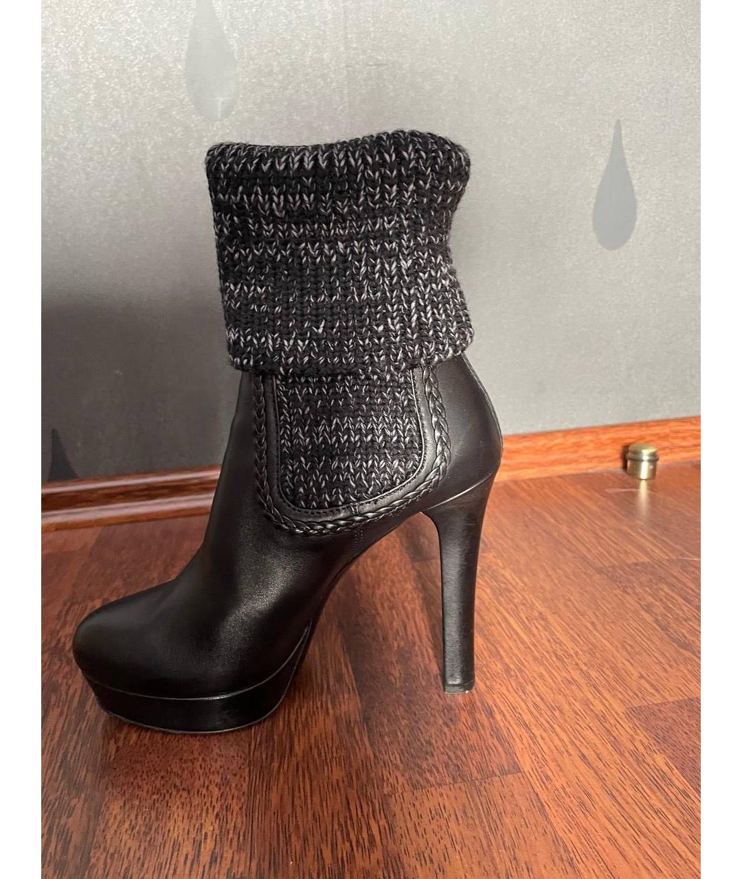 GUCCI Черные кожаные ботильоны, фото 4