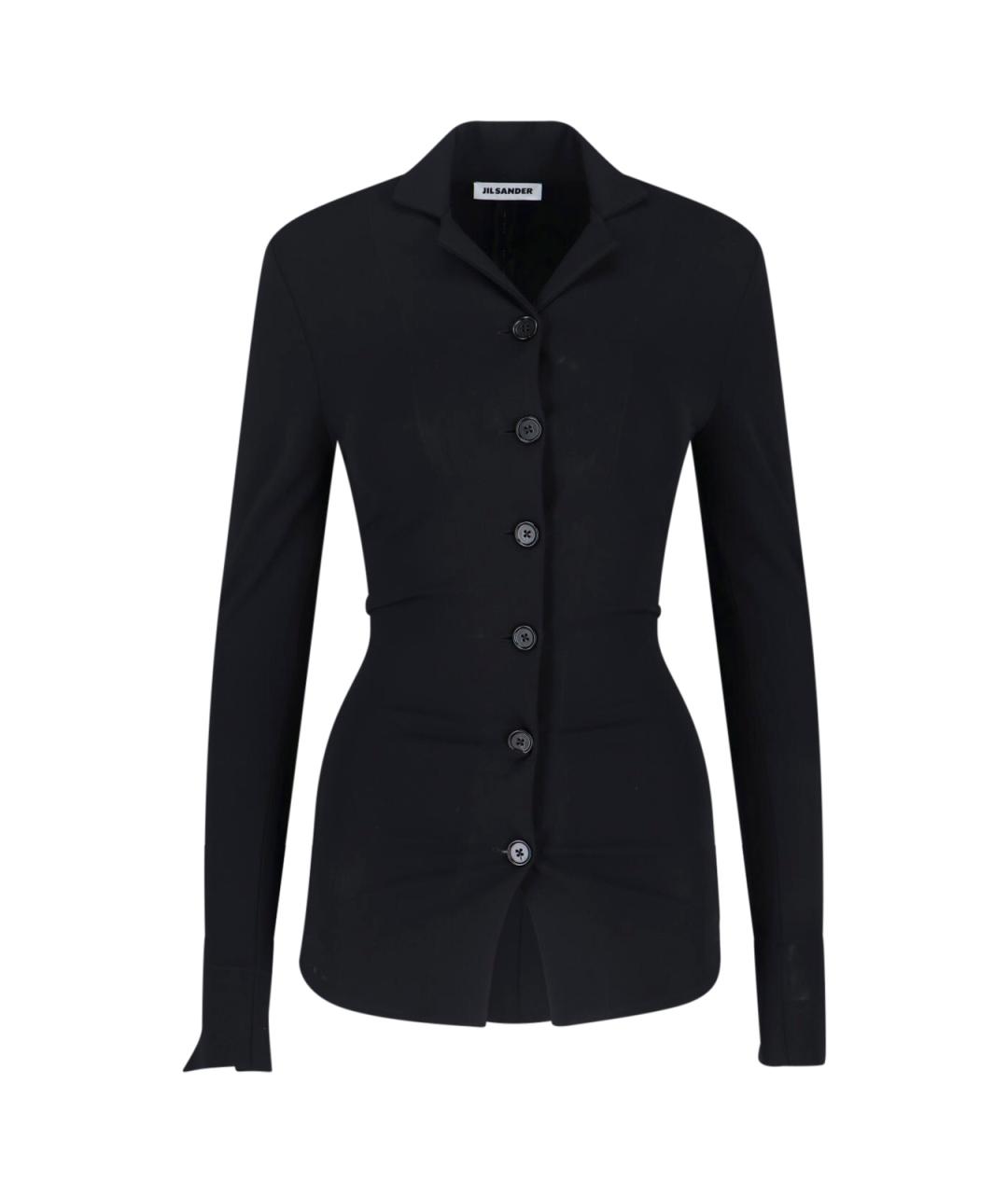 JIL SANDER Черная вискозная рубашка, фото 1