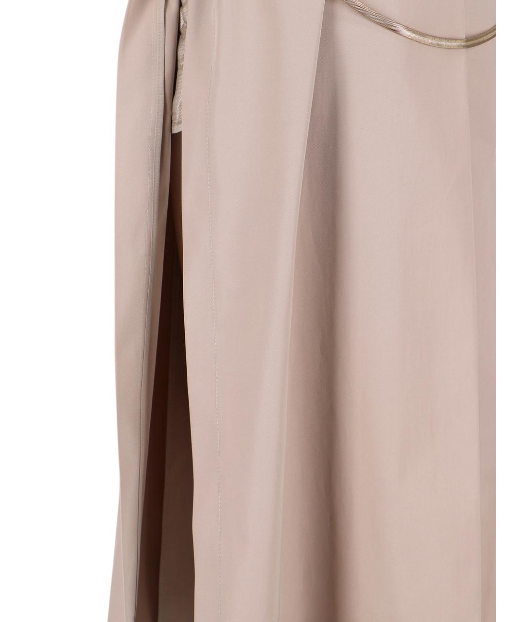 SPORTMAX Бежевый полиэстеровый тренч/плащ, фото 6