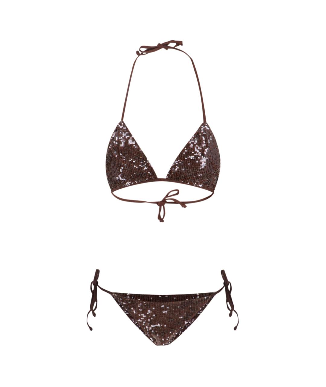 P.A.R.O.S.H. Коричневый полиамидовый купальник, фото 1