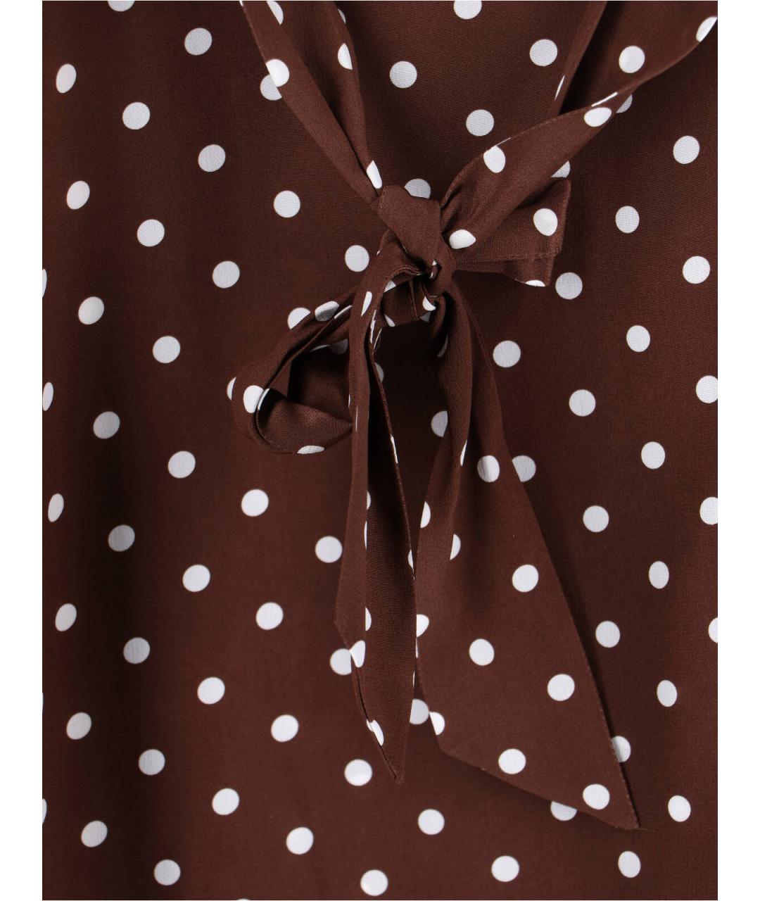 P.A.R.O.S.H. Коричневое шелковое вечернее платье, фото 5