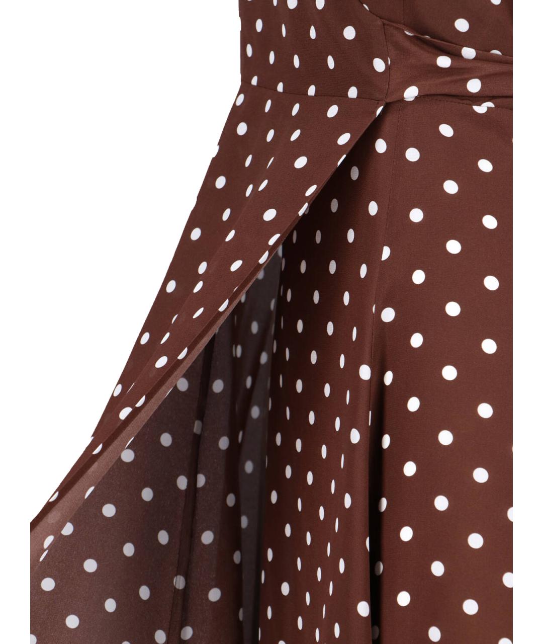 P.A.R.O.S.H. Коричневое шелковое вечернее платье, фото 4