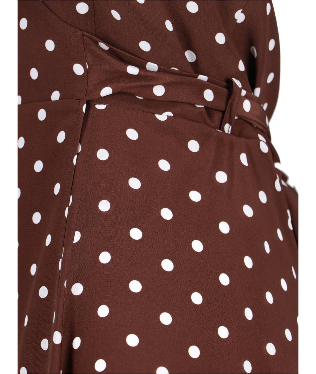 P.A.R.O.S.H. Коричневое шелковое вечернее платье, фото 3