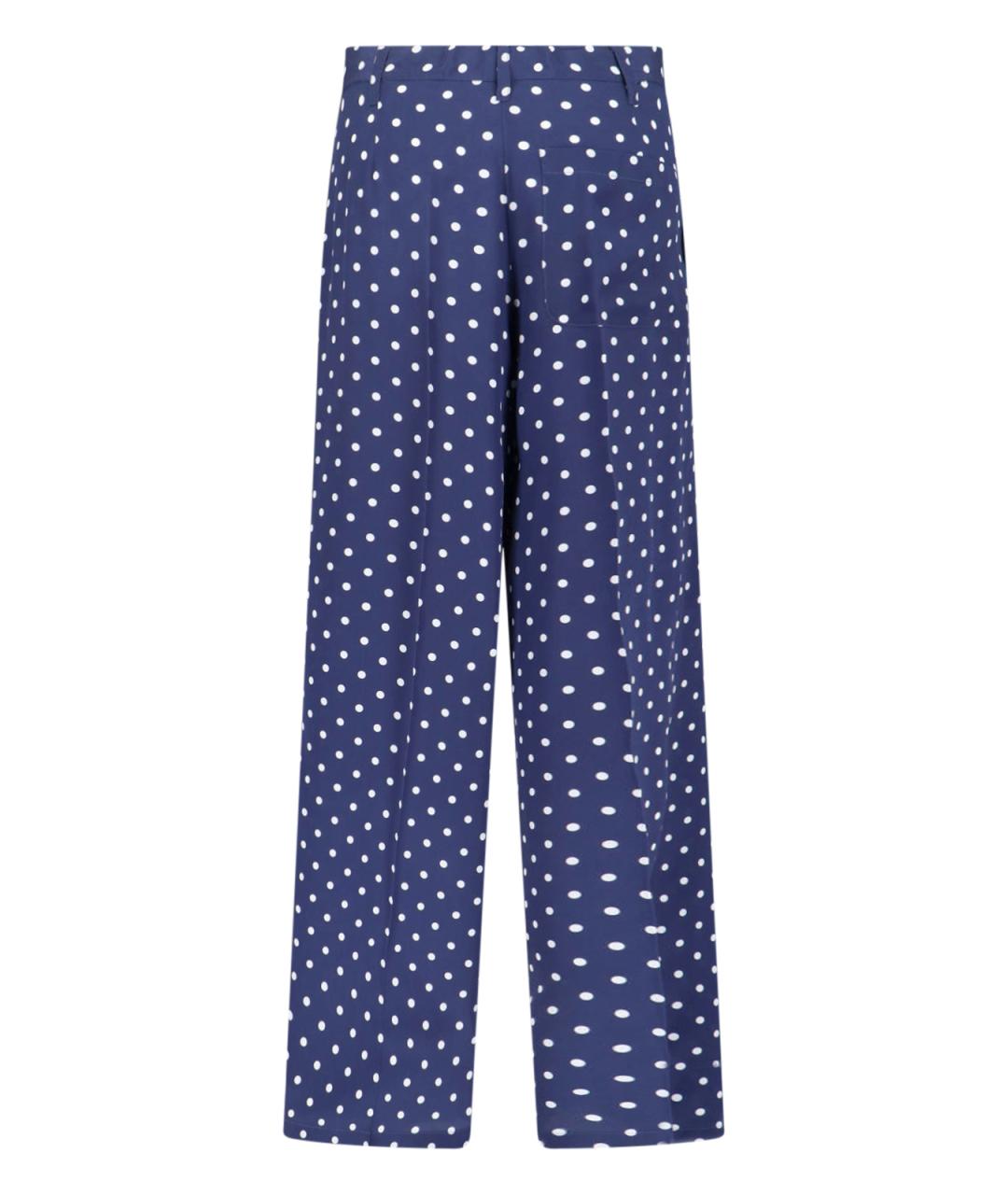P.A.R.O.S.H. Синие шелковые брюки широкие, фото 2