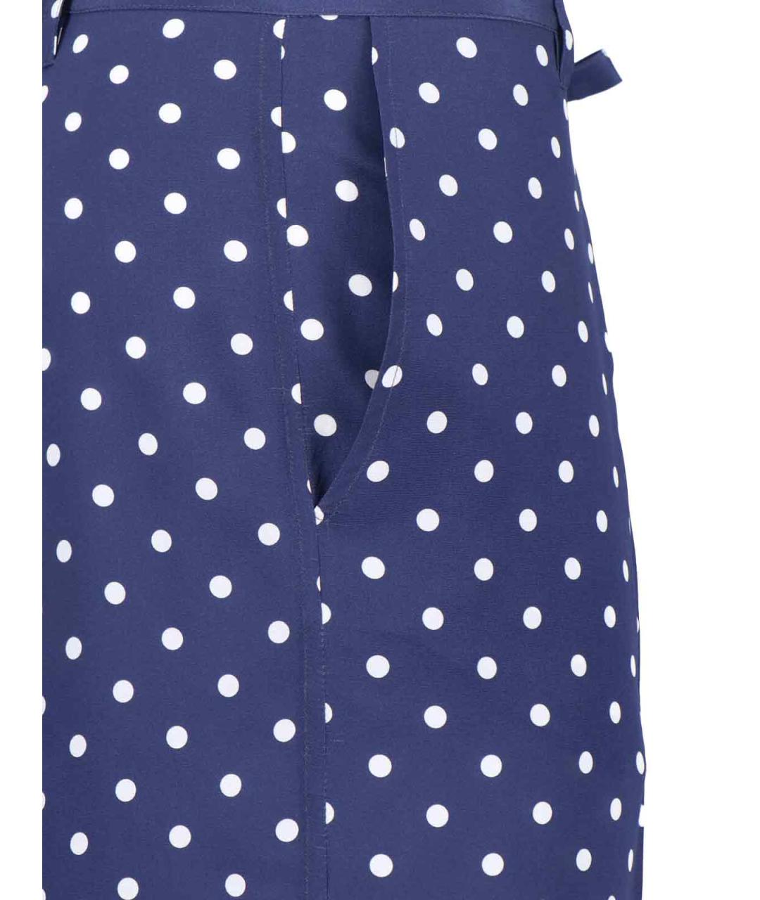 P.A.R.O.S.H. Синие шелковые брюки широкие, фото 4