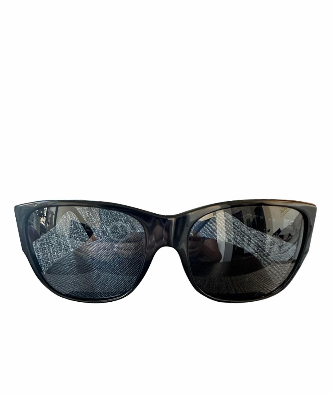PRADA Черные пластиковые солнцезащитные очки, фото 1