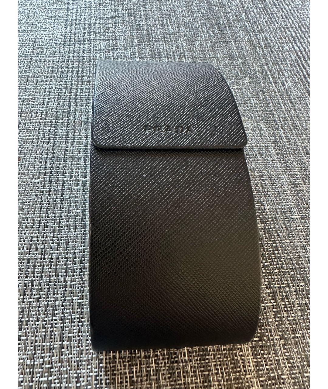 PRADA Черные пластиковые солнцезащитные очки, фото 7