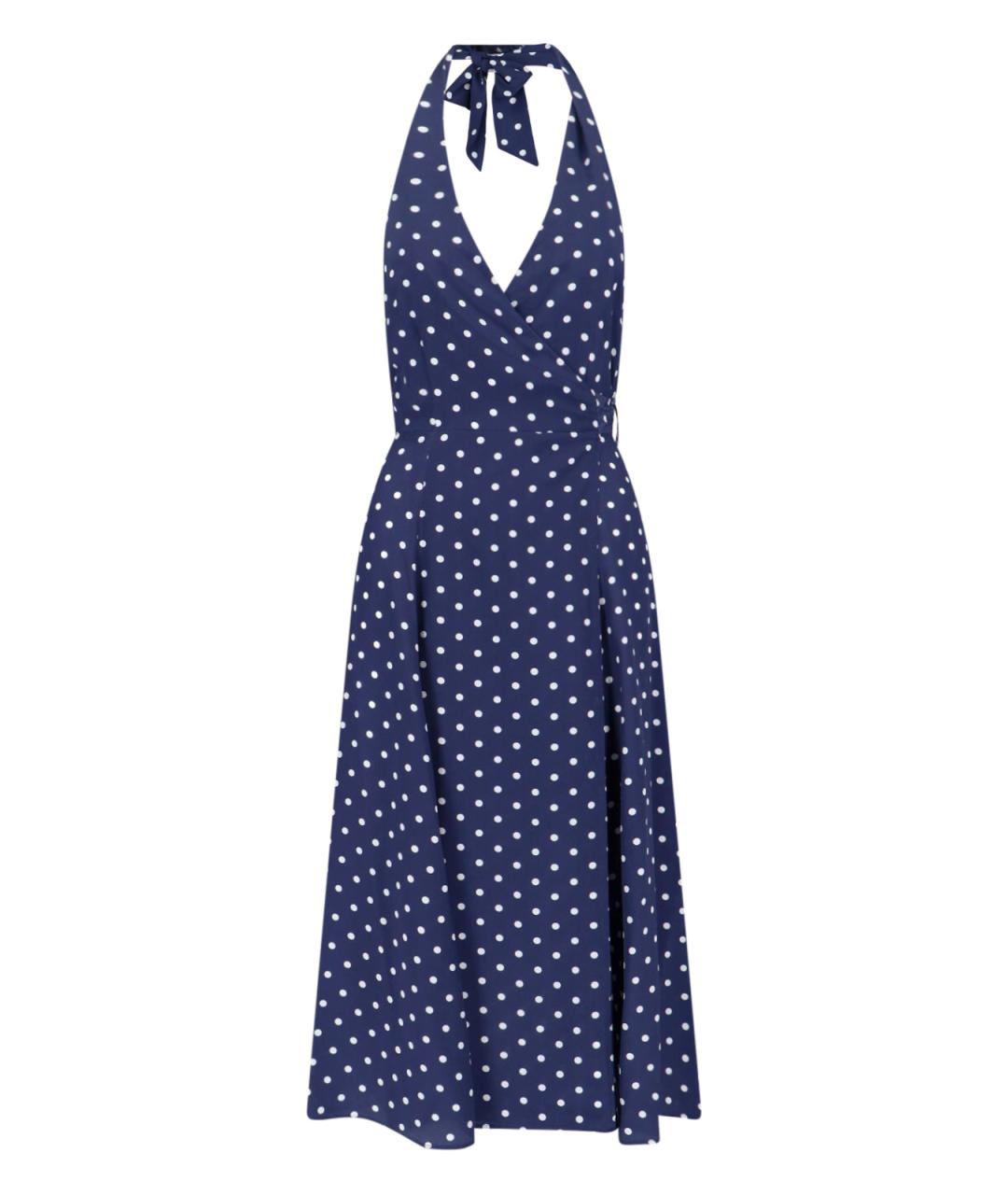 P.A.R.O.S.H. Синее шелковое повседневное платье, фото 1