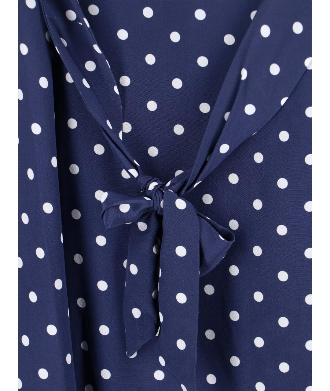 P.A.R.O.S.H. Синее шелковое повседневное платье, фото 5