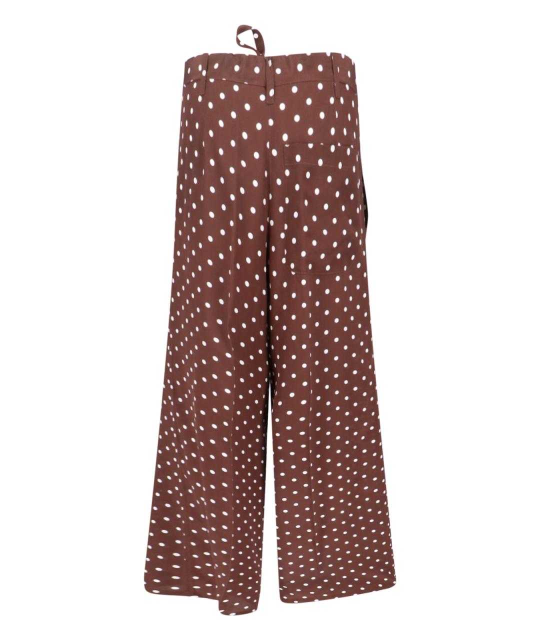 P.A.R.O.S.H. Коричневые шелковые брюки широкие, фото 2