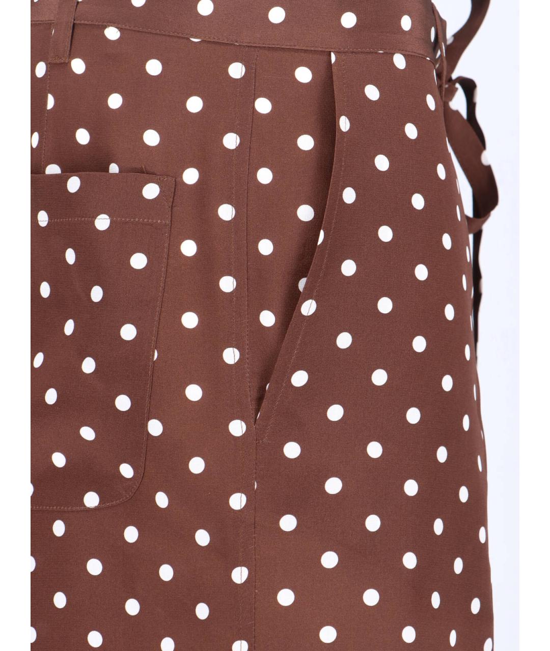 P.A.R.O.S.H. Коричневые шелковые брюки широкие, фото 4