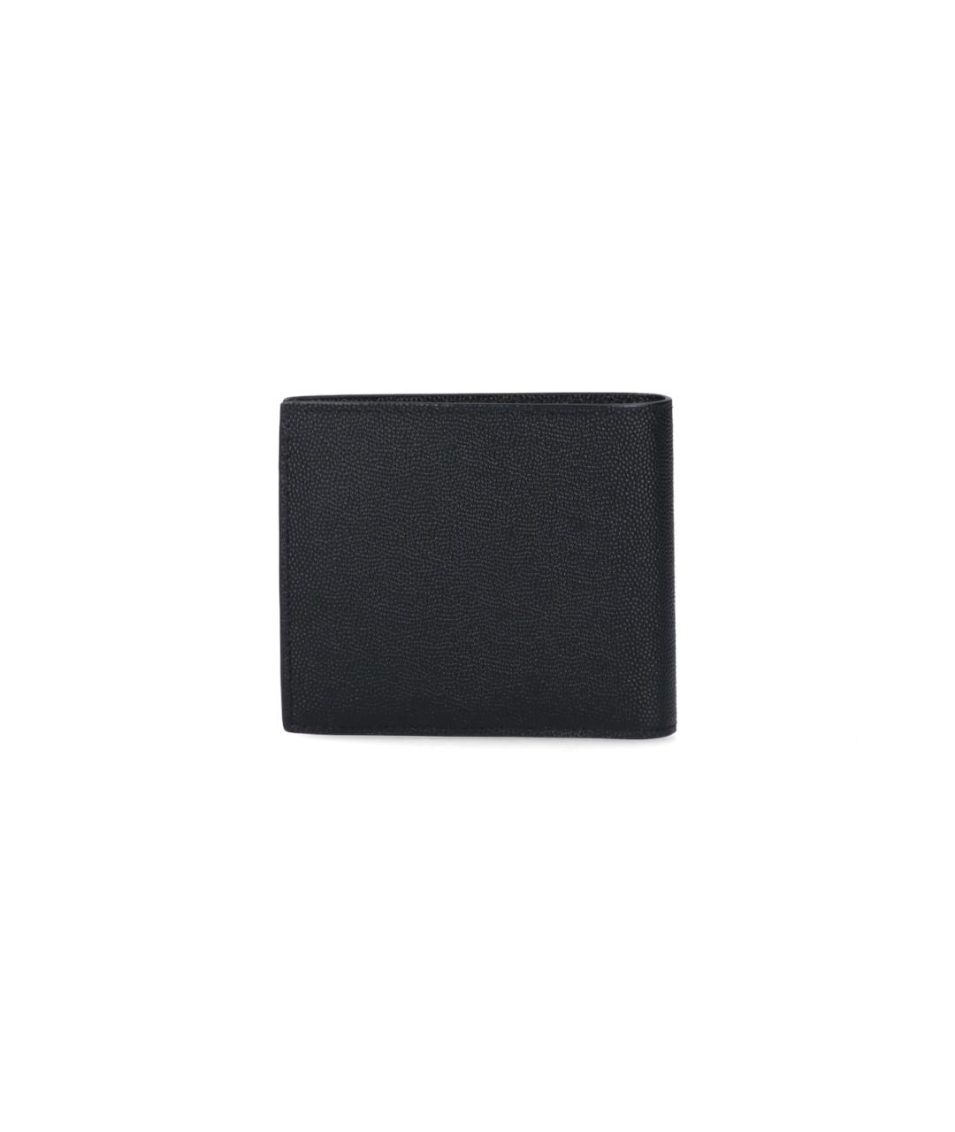 SAINT LAURENT Черный кожаный кошелек, фото 3