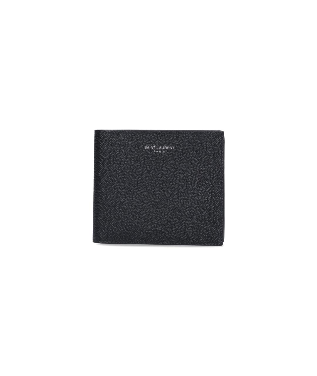 SAINT LAURENT Черный кожаный кошелек, фото 6