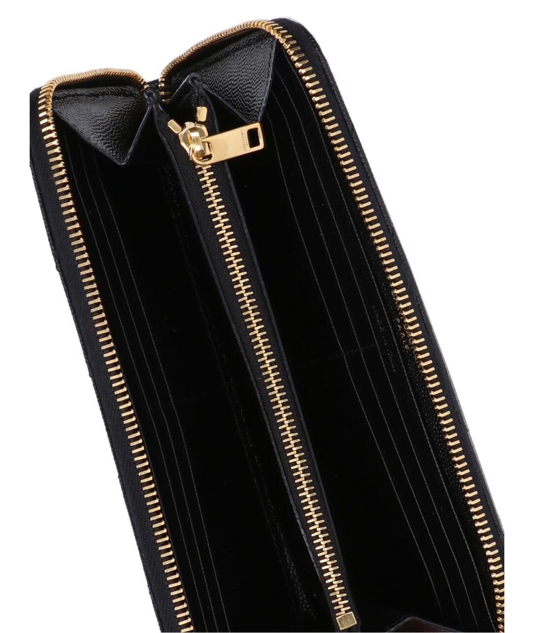 SAINT LAURENT Черный кожаный кошелек, фото 5