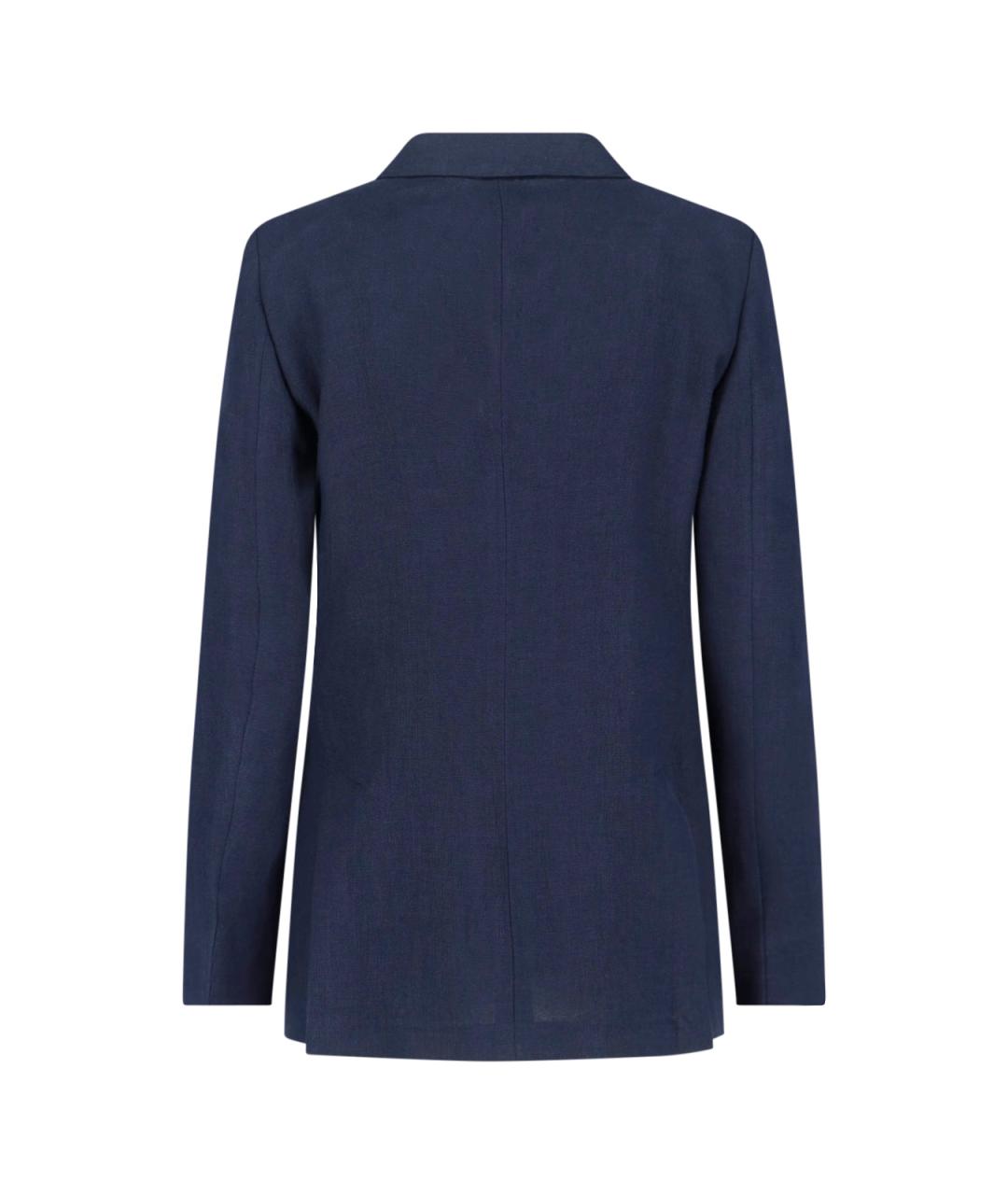 LARDINI Синий льняной жакет/пиджак, фото 2