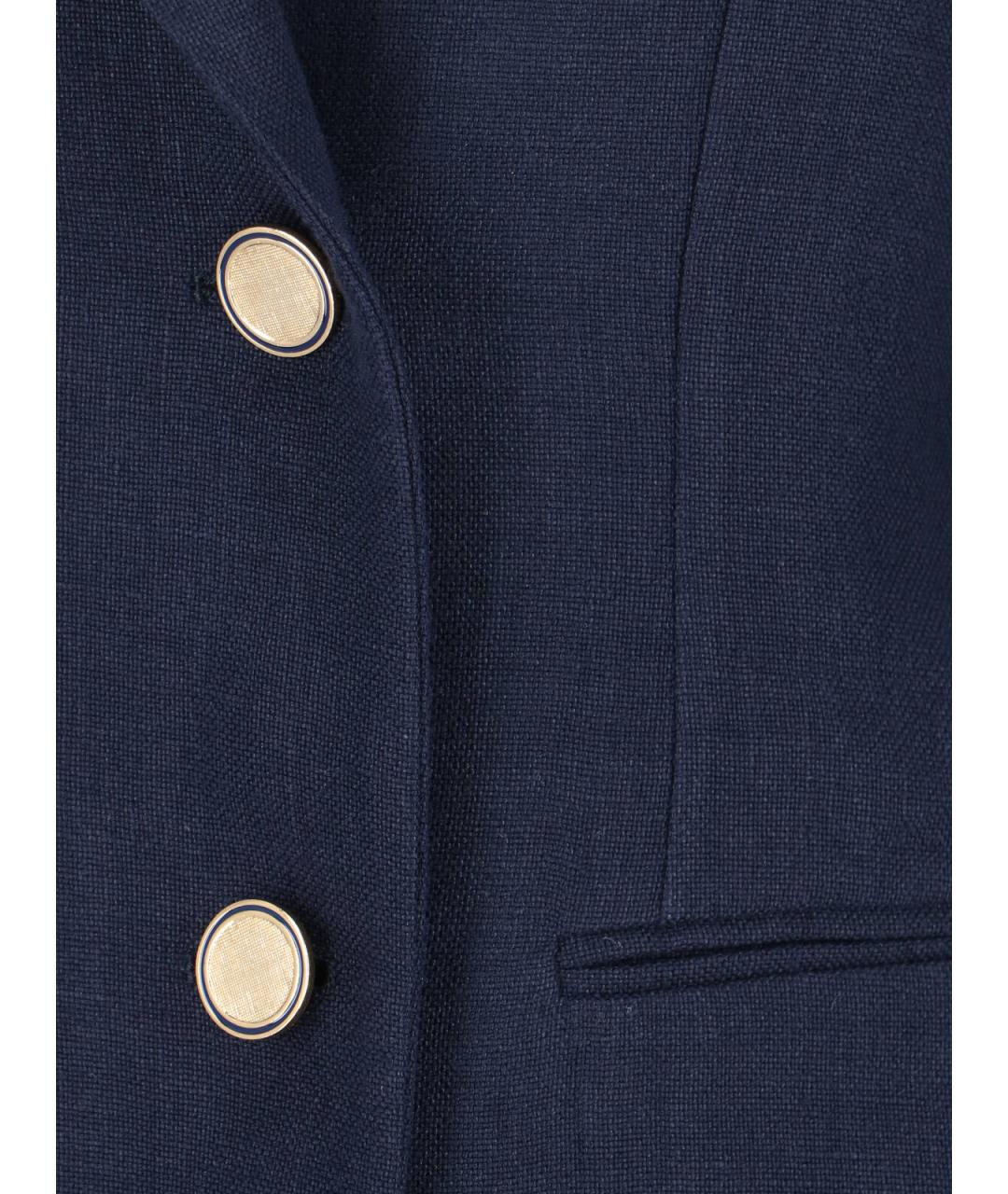 LARDINI Синий льняной жакет/пиджак, фото 3