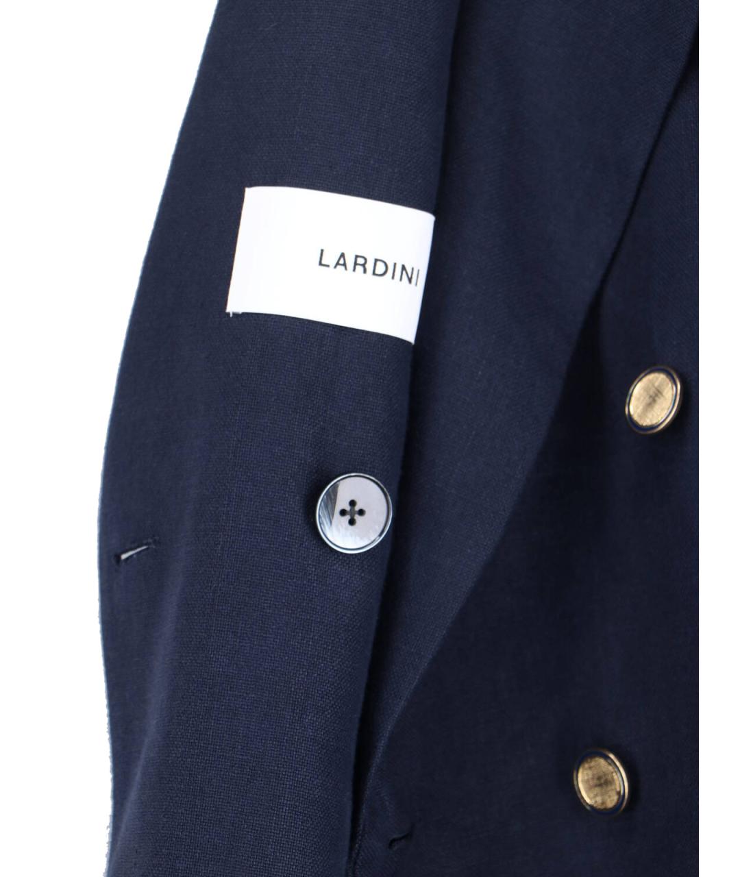 LARDINI Синий льняной жакет/пиджак, фото 5