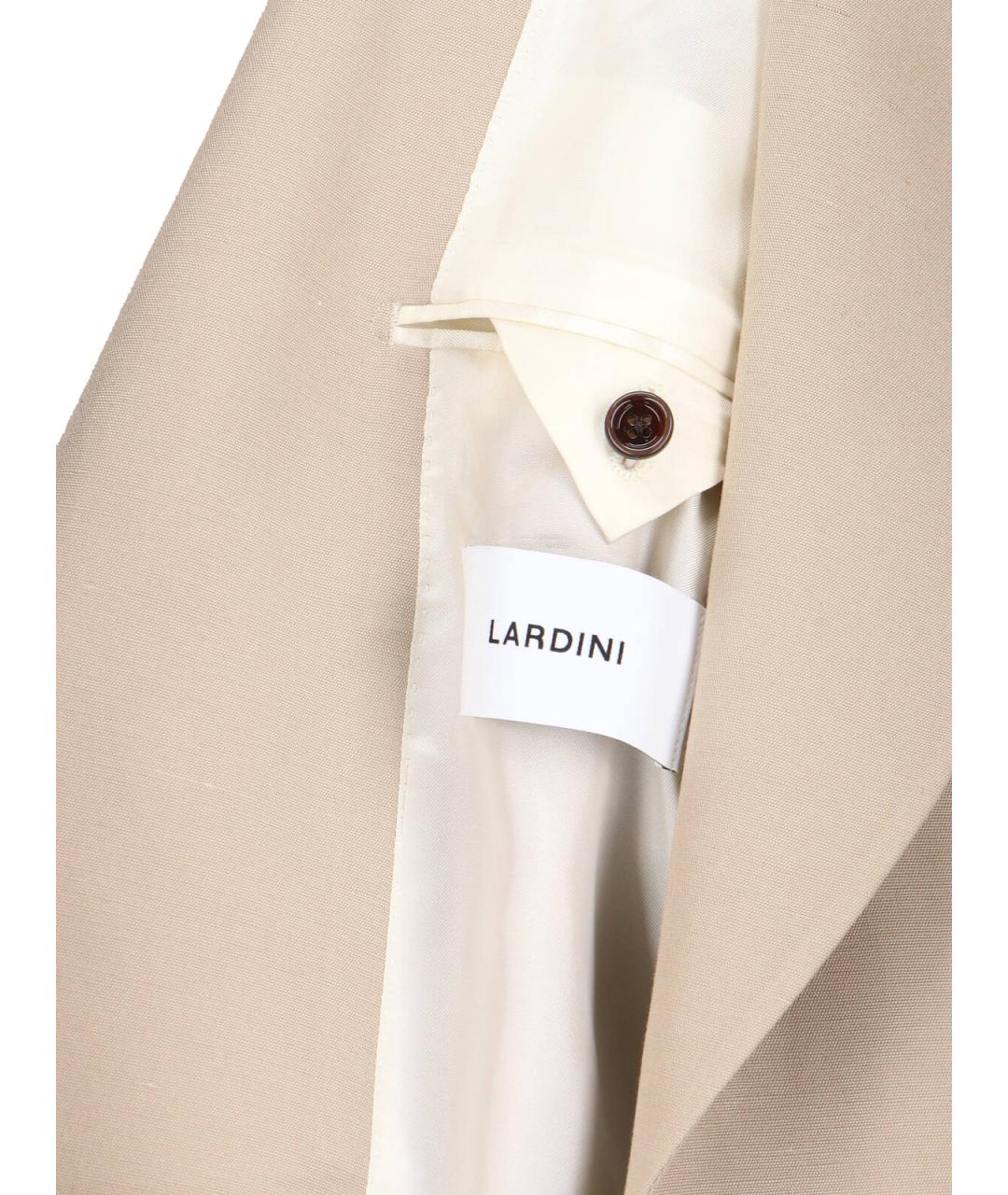 LARDINI Бежевый вискозный пиджак, фото 5
