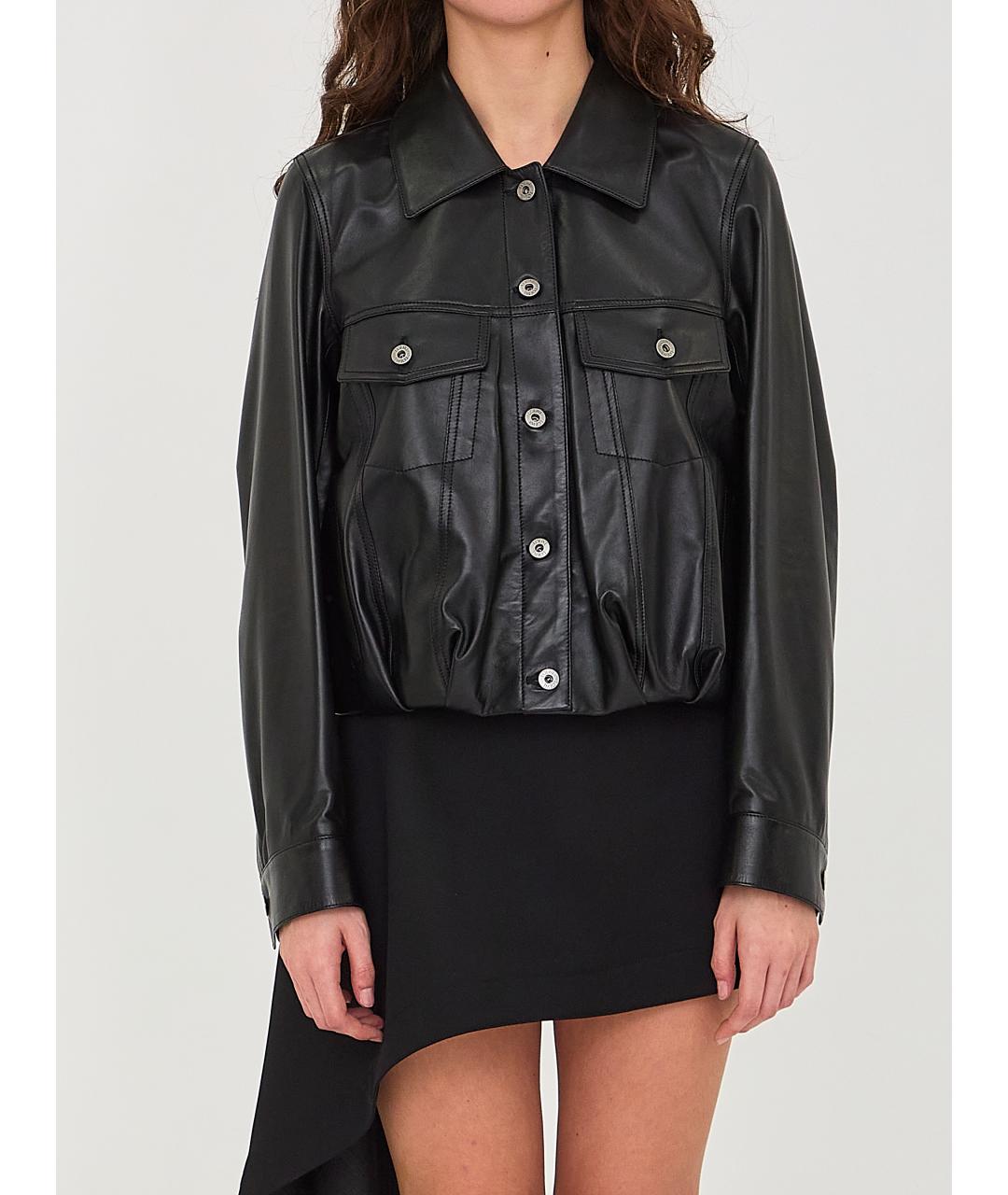 LOEWE Черная кожаная куртка, фото 6