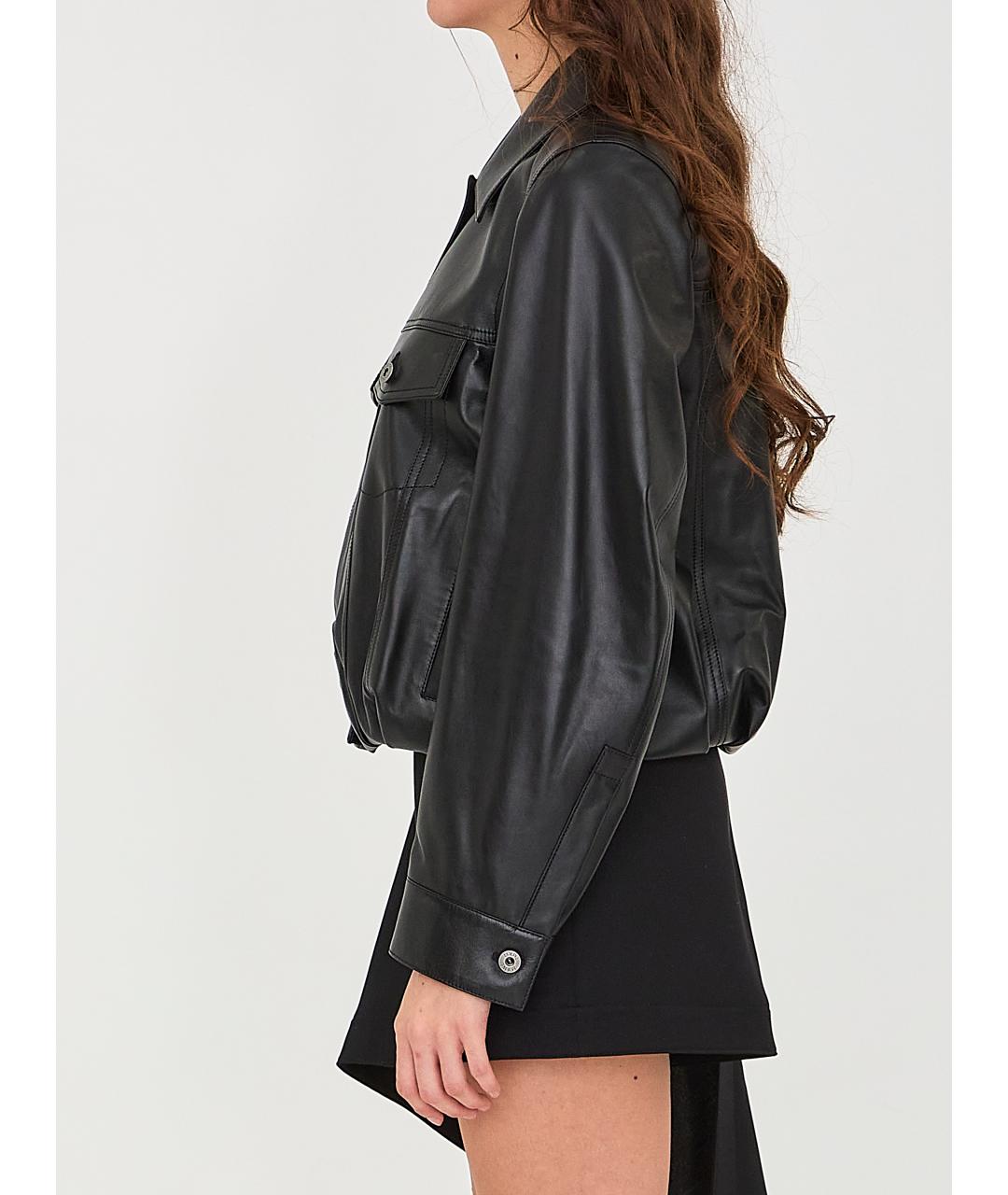 LOEWE Черная кожаная куртка, фото 3