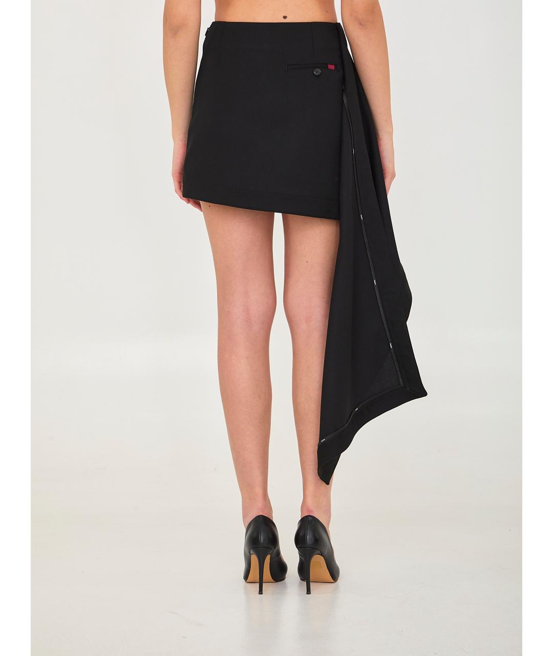 LOEWE Черная шерстяная юбка мини, фото 4