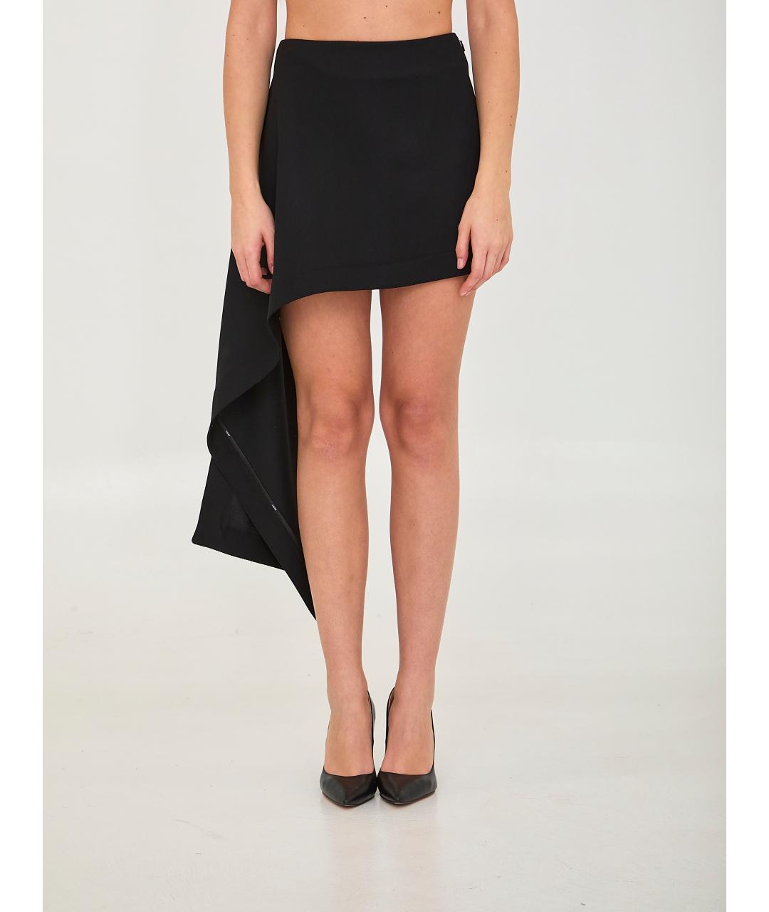 LOEWE Черная шерстяная юбка мини, фото 5