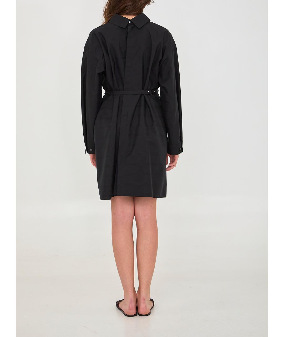 LOEWE Черное шелковое повседневное платье, фото 4