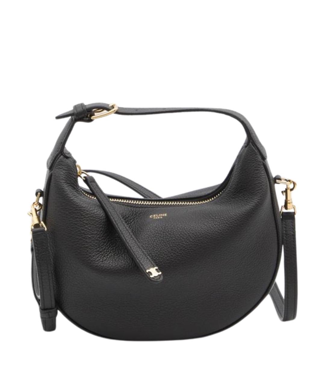 CELINE Черная кожаная сумка через плечо, фото 1