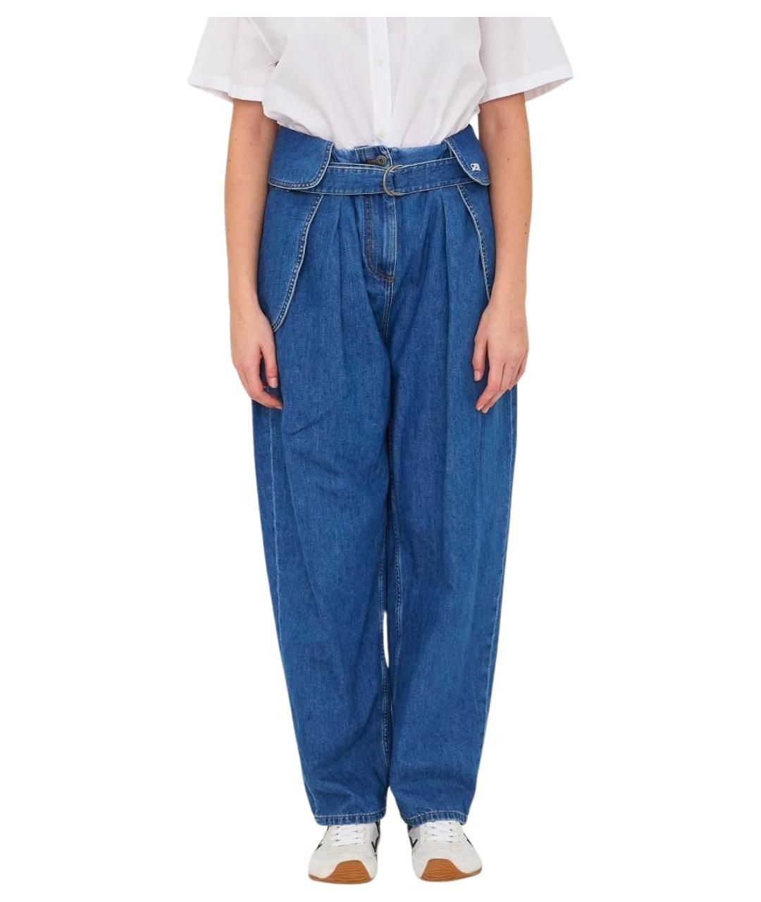 LOEWE Синие хлопковые прямые джинсы, фото 1