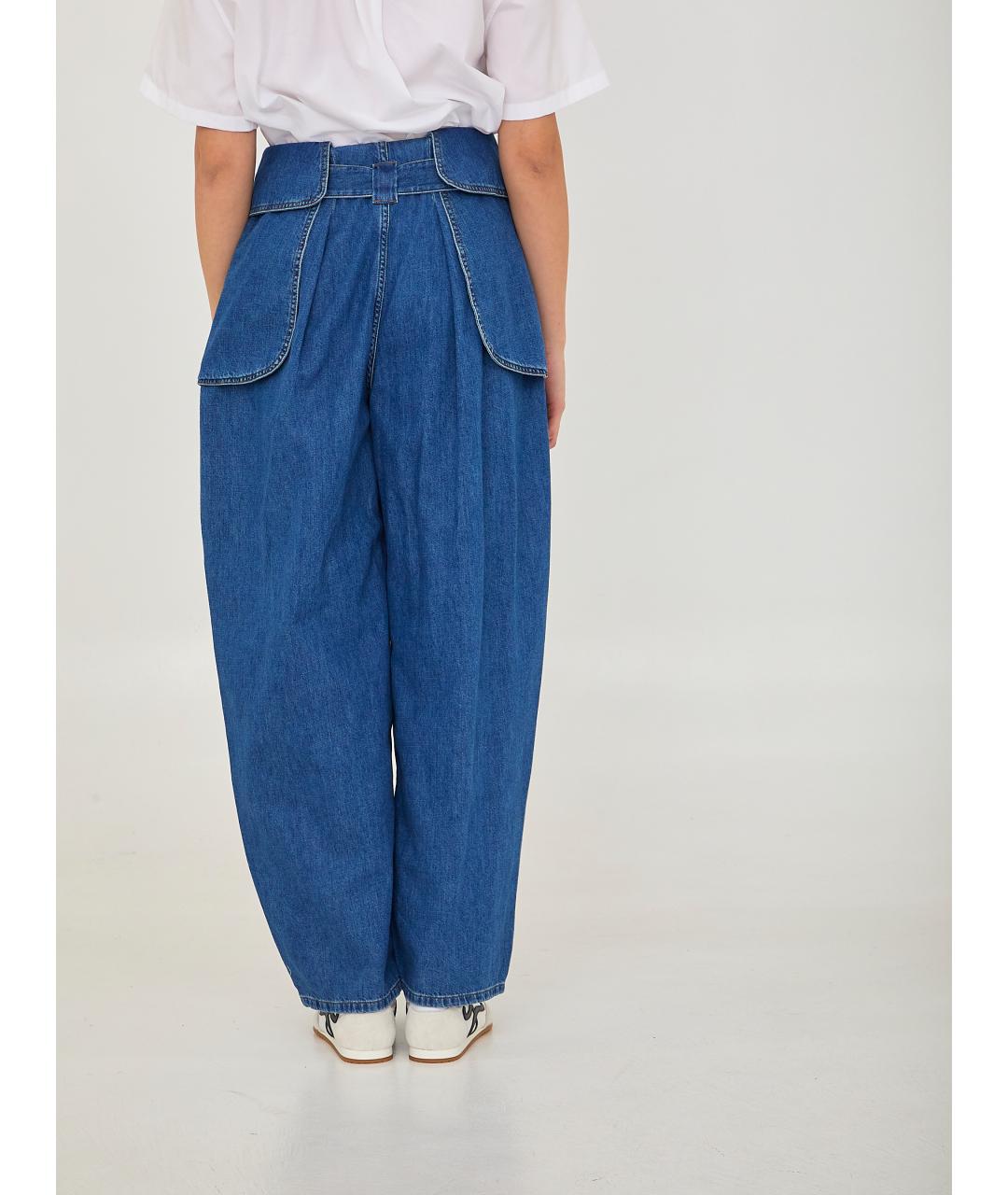 LOEWE Синие хлопковые прямые джинсы, фото 4