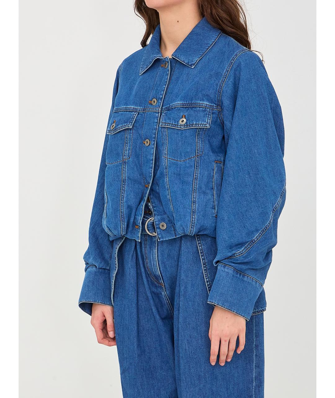 LOEWE Голубая хлопковая куртка, фото 2