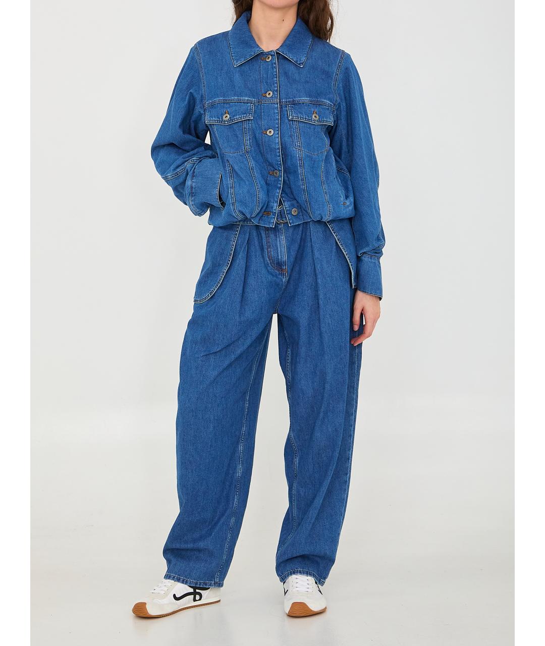 LOEWE Голубая хлопковая куртка, фото 5