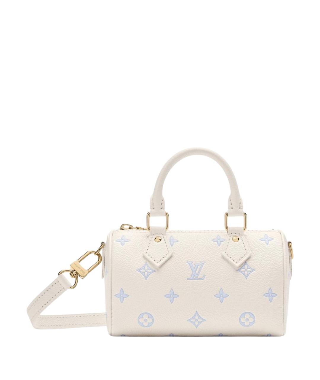 LOUIS VUITTON Белая кожаная сумка с короткими ручками, фото 1