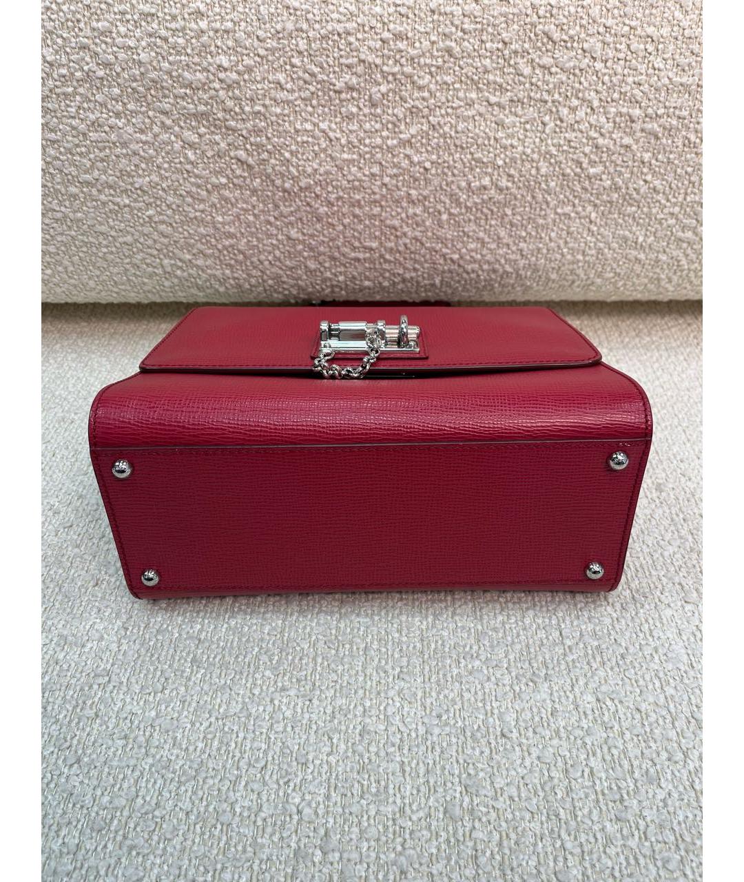 DOLCE&GABBANA Красная кожаная сумка с короткими ручками, фото 8