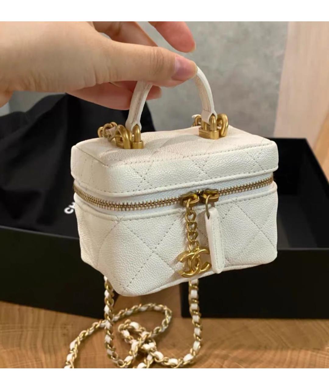CHANEL Белая сумка через плечо, фото 2