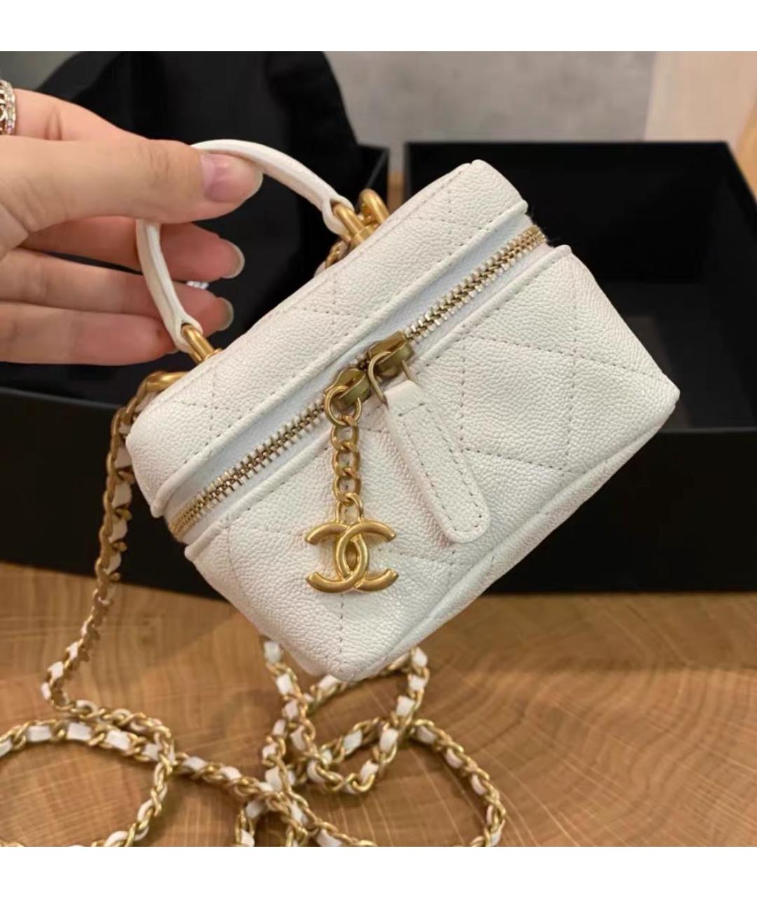 CHANEL Белая сумка через плечо, фото 3