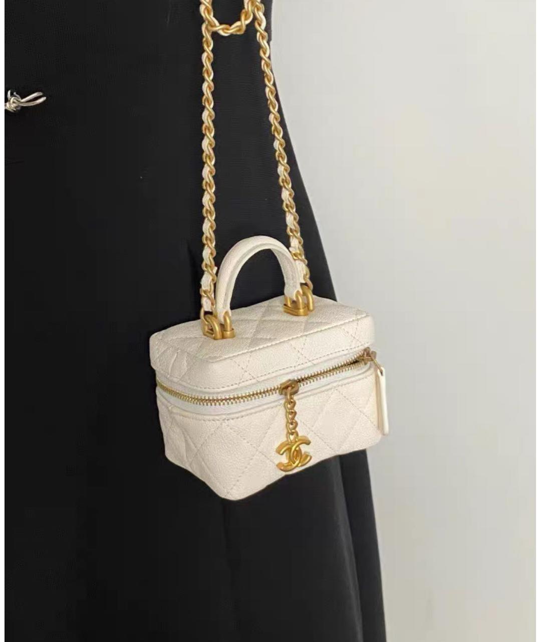 CHANEL Белая сумка через плечо, фото 4