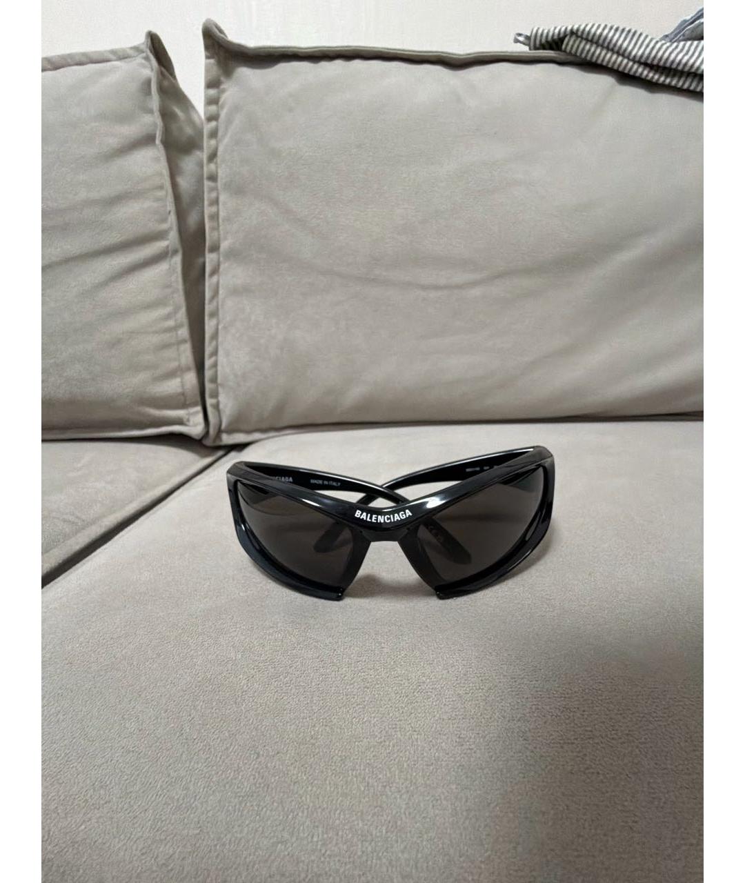 BALENCIAGA Черные пластиковые солнцезащитные очки, фото 7