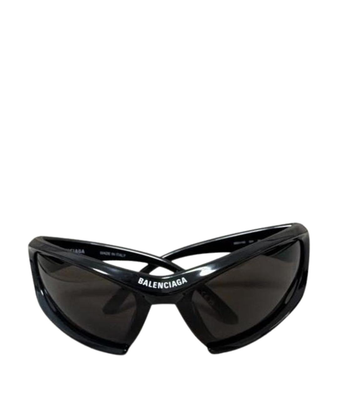 BALENCIAGA Черные пластиковые солнцезащитные очки, фото 1