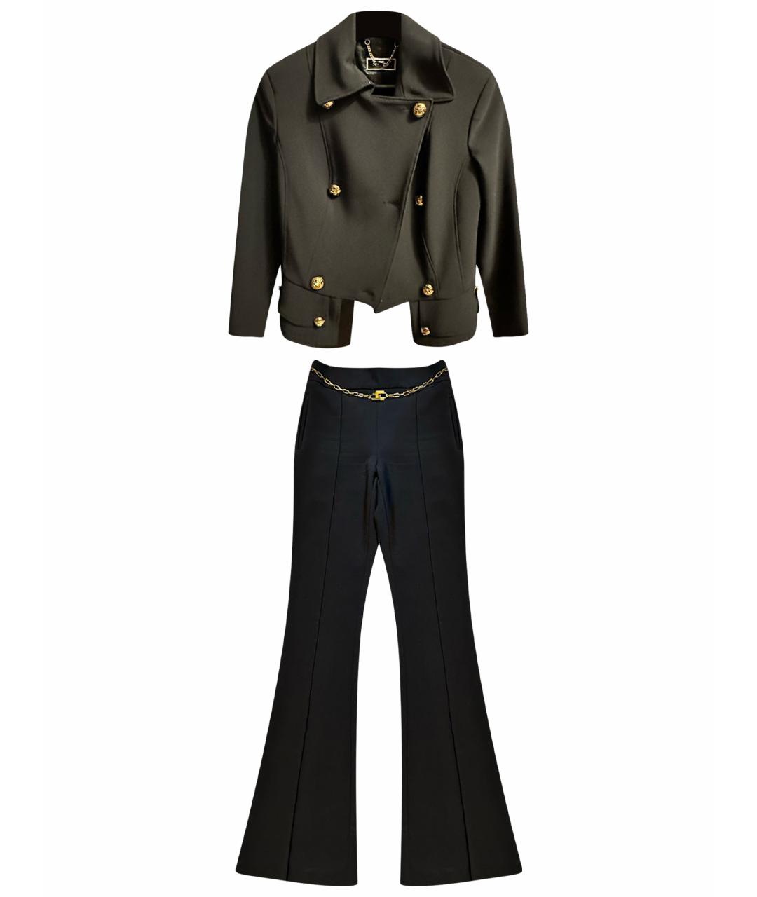 ELISABETTA FRANCHI Черный костюм с брюками, фото 1
