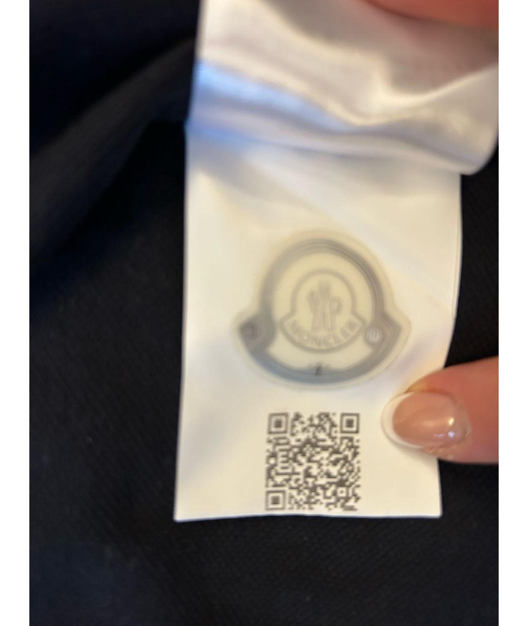 MONCLER Темно-синее поло с длинным рукавом, фото 3