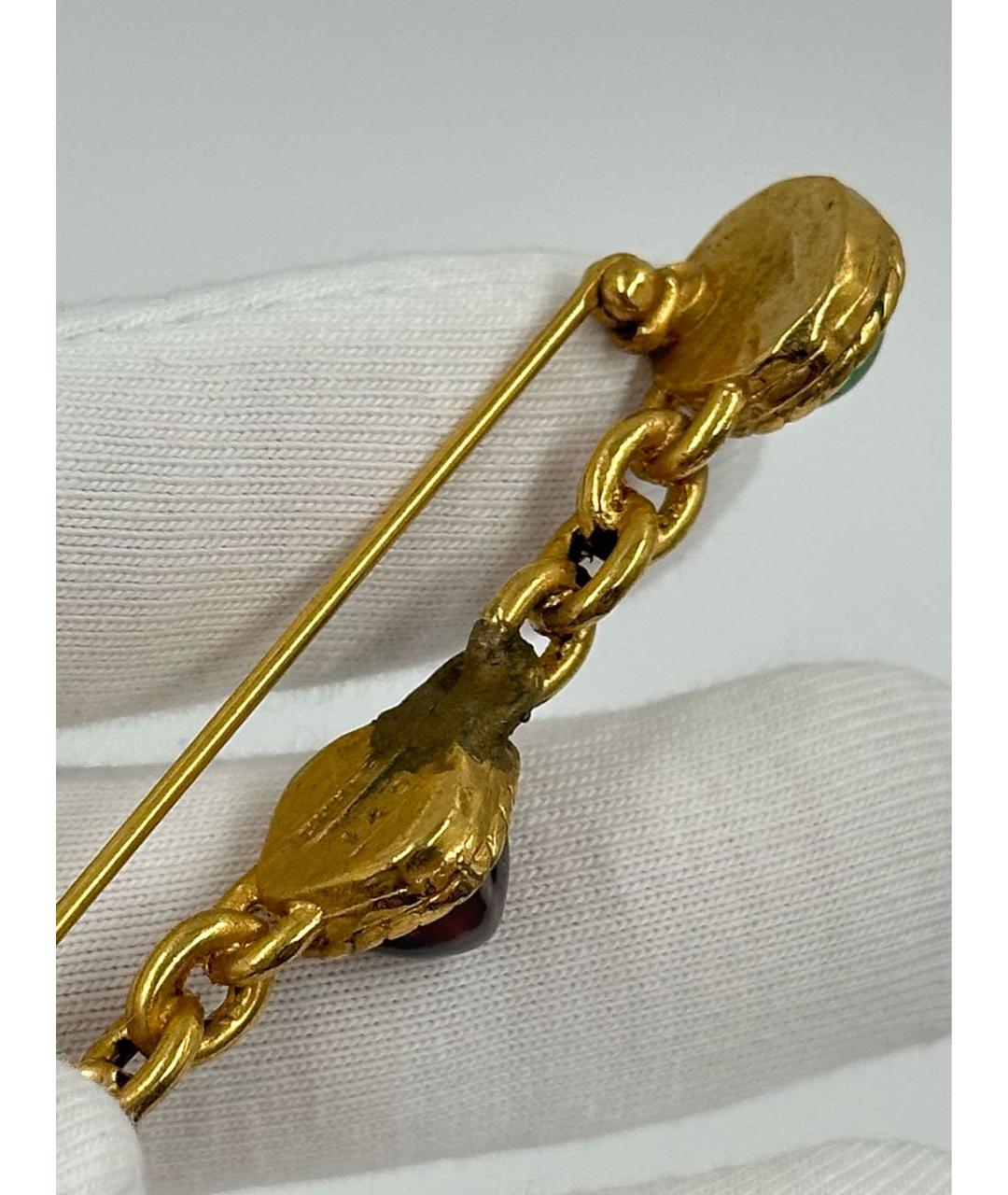 CHANEL Золотая позолоченная булавка / брошь, фото 7