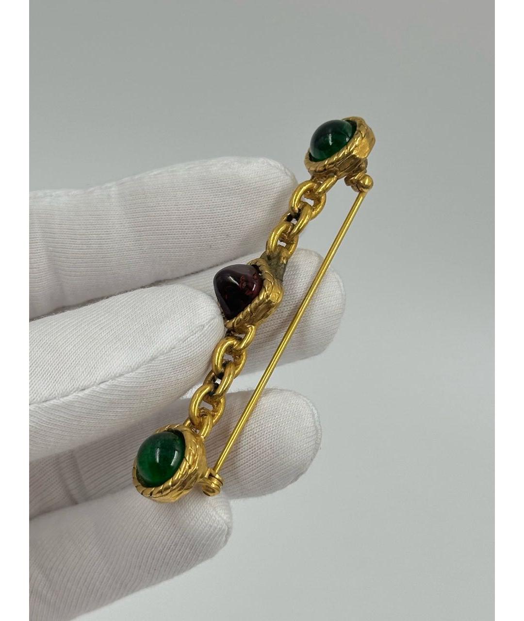 CHANEL Золотая позолоченная булавка / брошь, фото 3